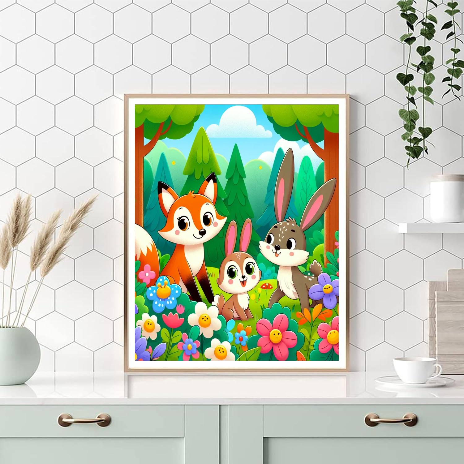 Charming Creatures Of The Forest Numbered Painting Kits