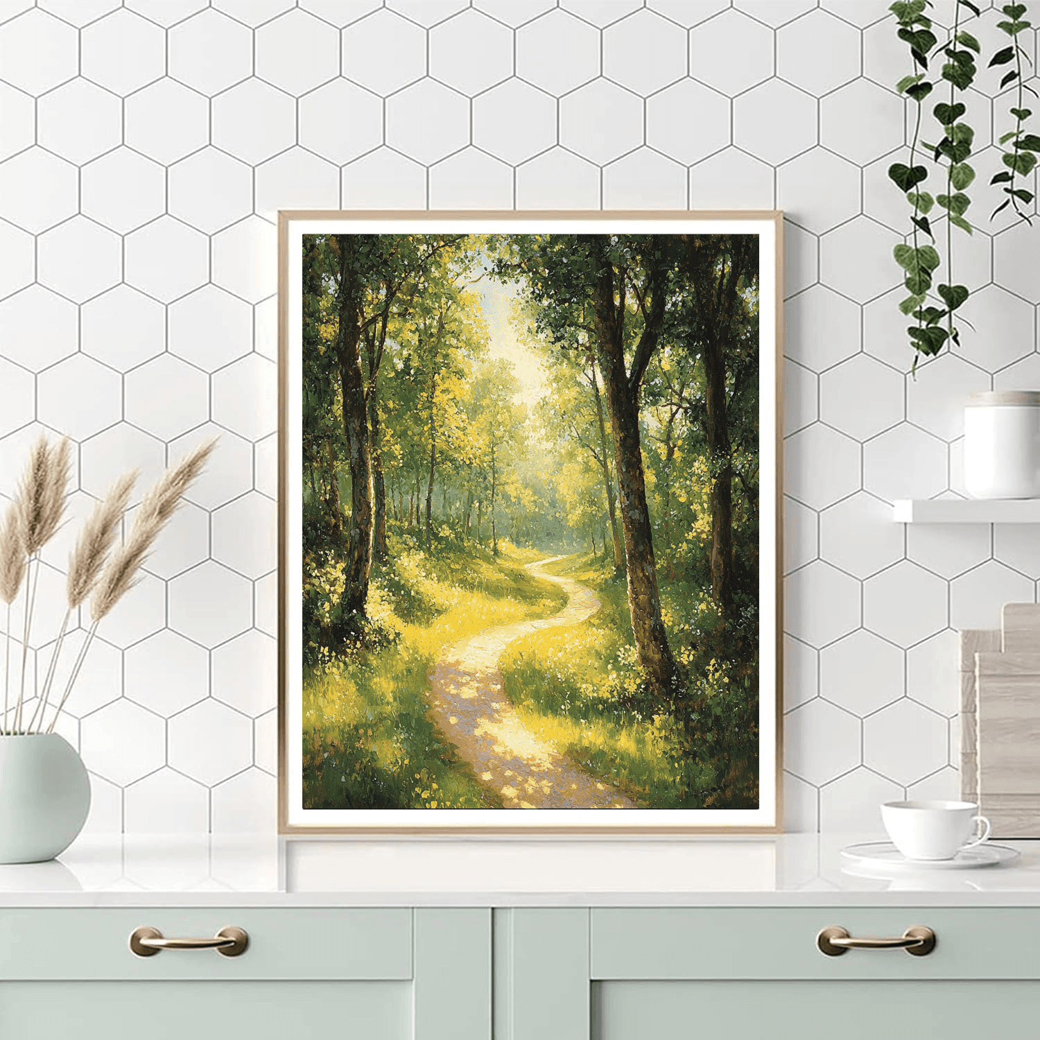 Claude Monet Inspired Sunlit Pathways  Paint By Numbers