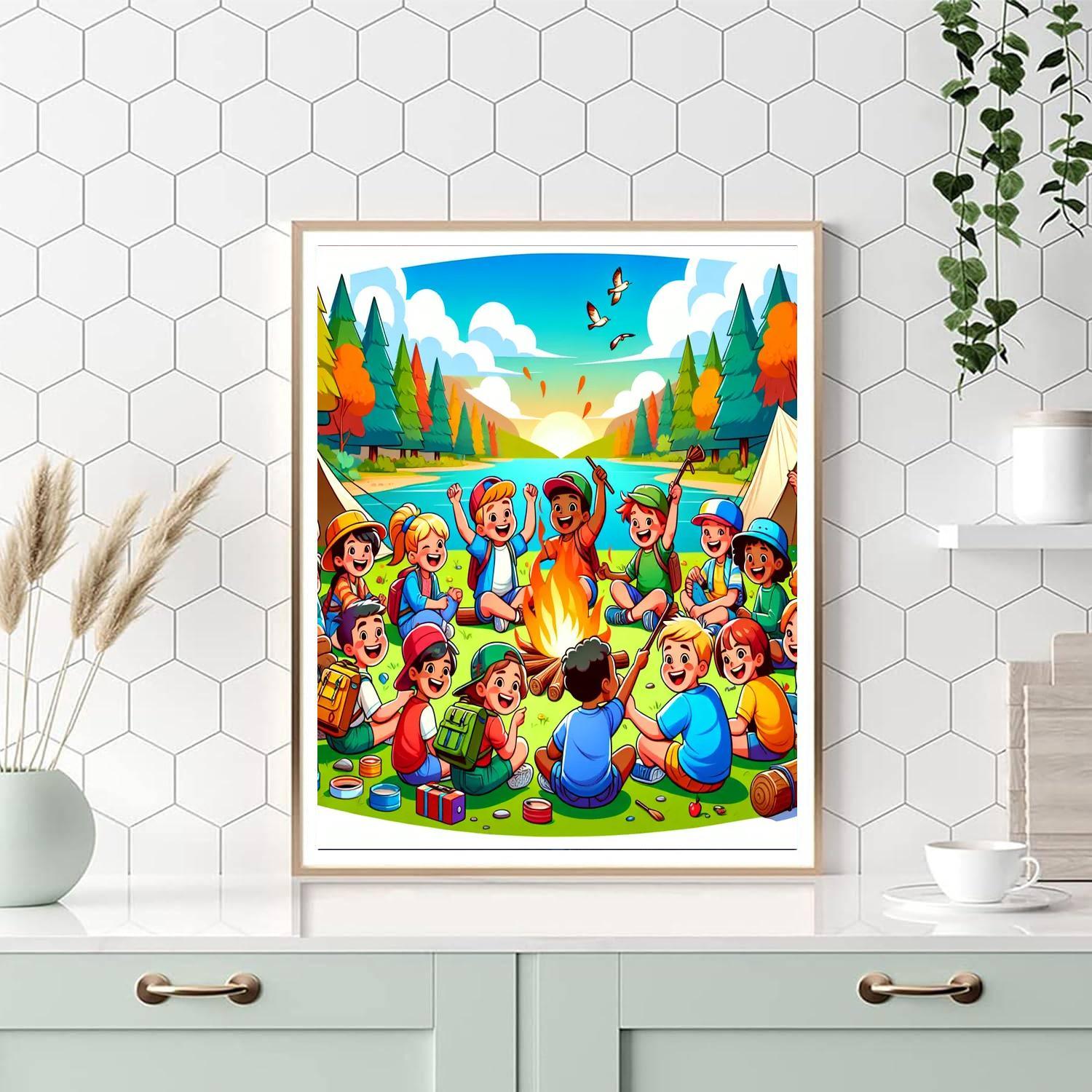 Summer Camp Adventure Paint By Numbers