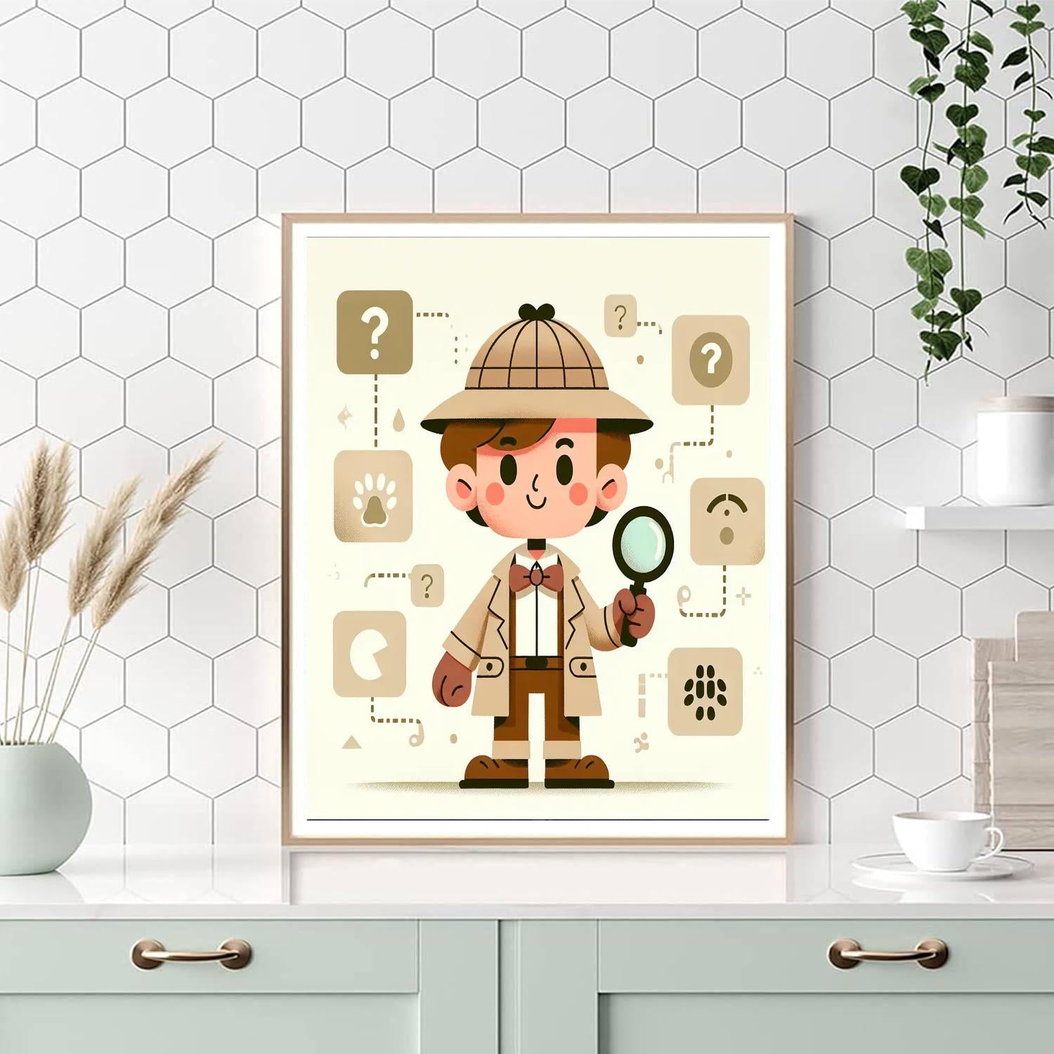 Clever Detective's Quest Paint By Numbers Art