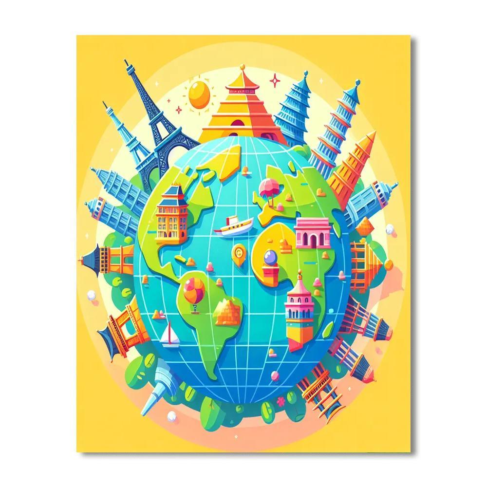 Travel Around The World Paint By Color
