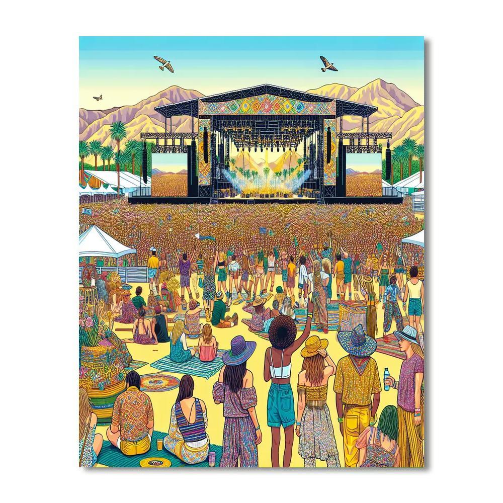 The Coachella Valley Music And Arts Festival - Usa Painting Number Kit