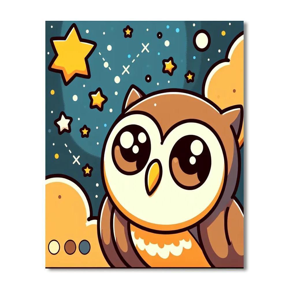 Starstruck Owls Paint By Numbers Art