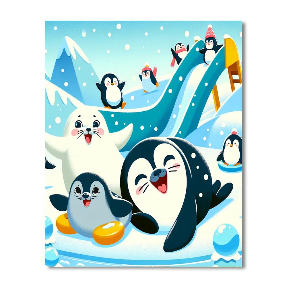 Frosty Arctic Playground Paint By Numbers