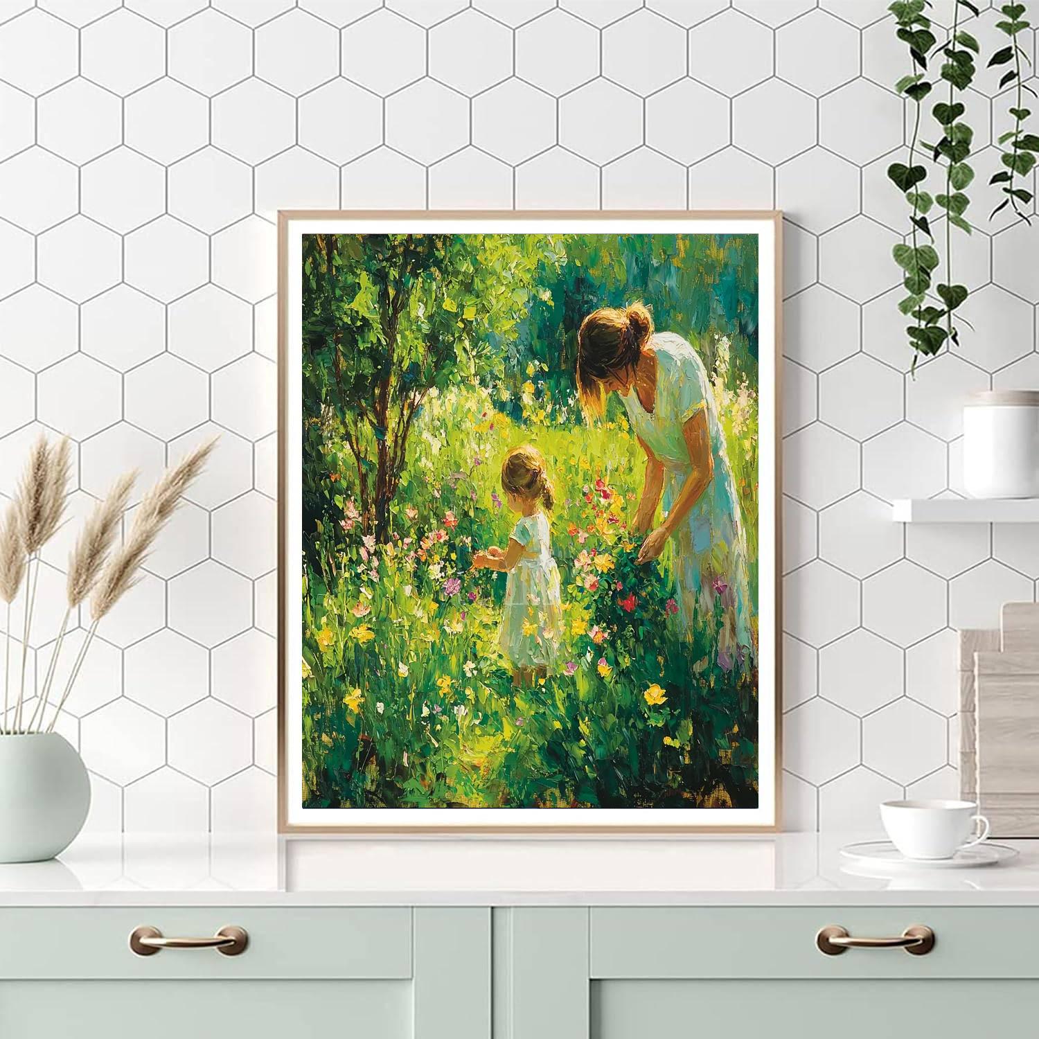 A Mother's Love Garden Painting Number Kit