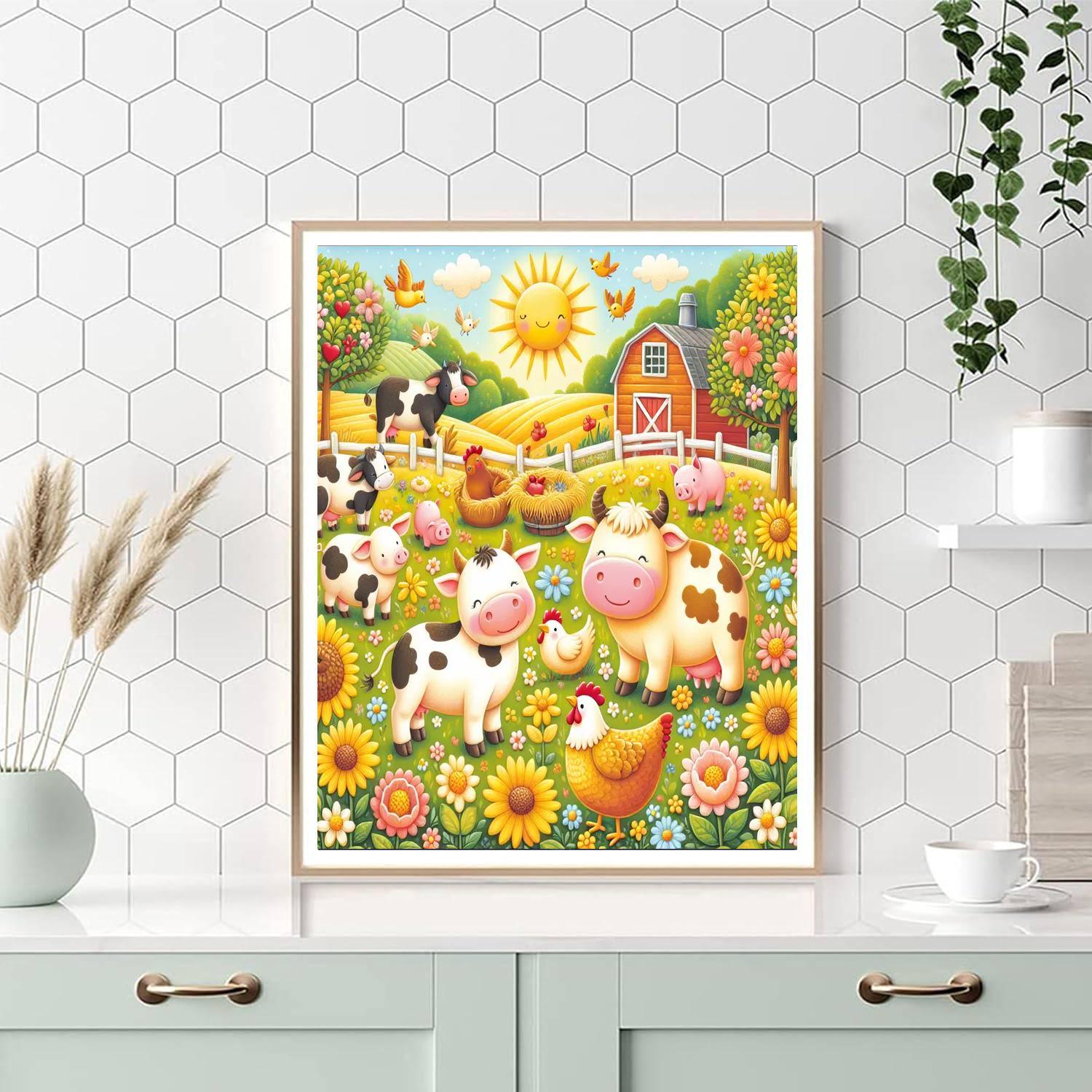 Frolicsome Farm Friends Numbered Painting Kits