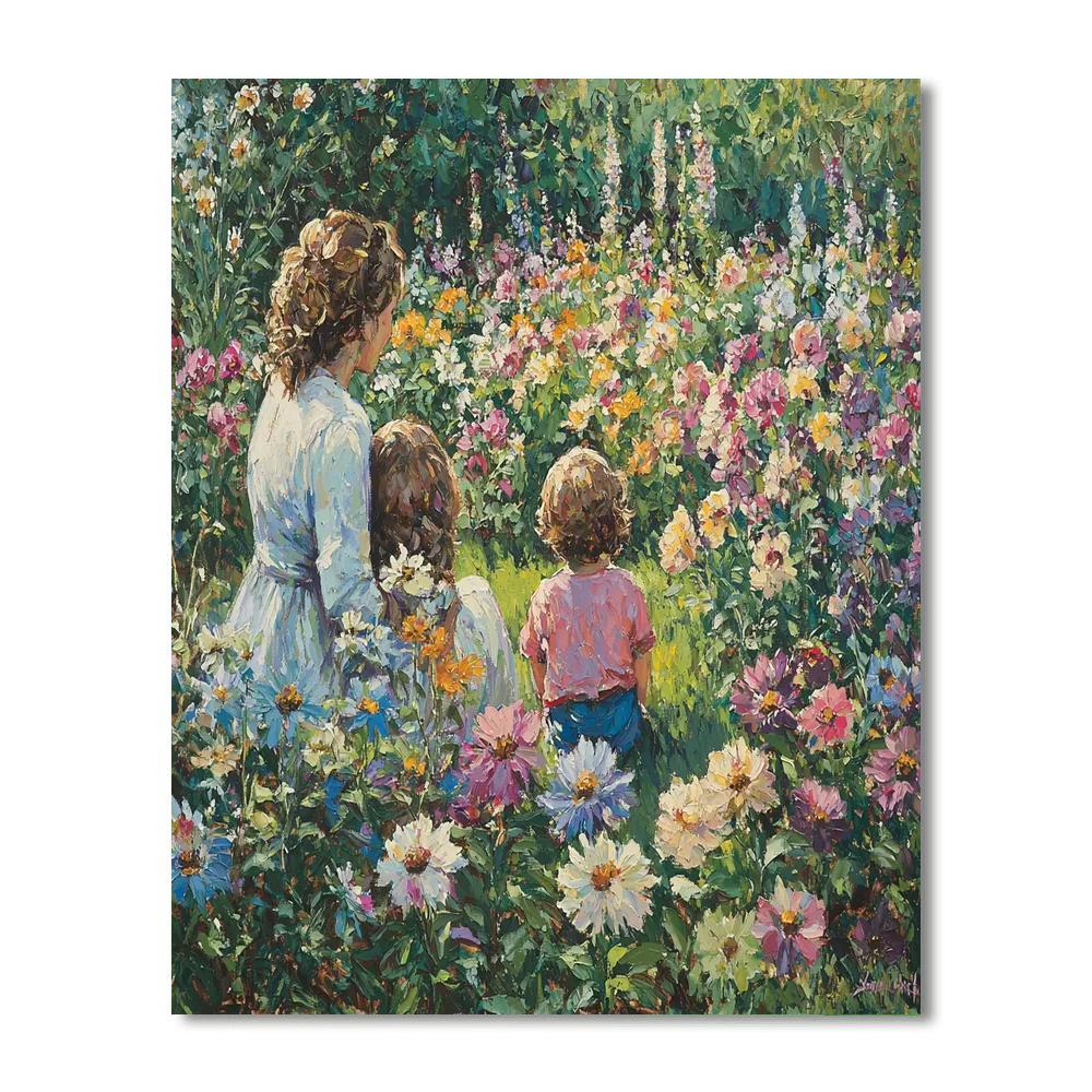 A Day In The Garden Painting Number Kit