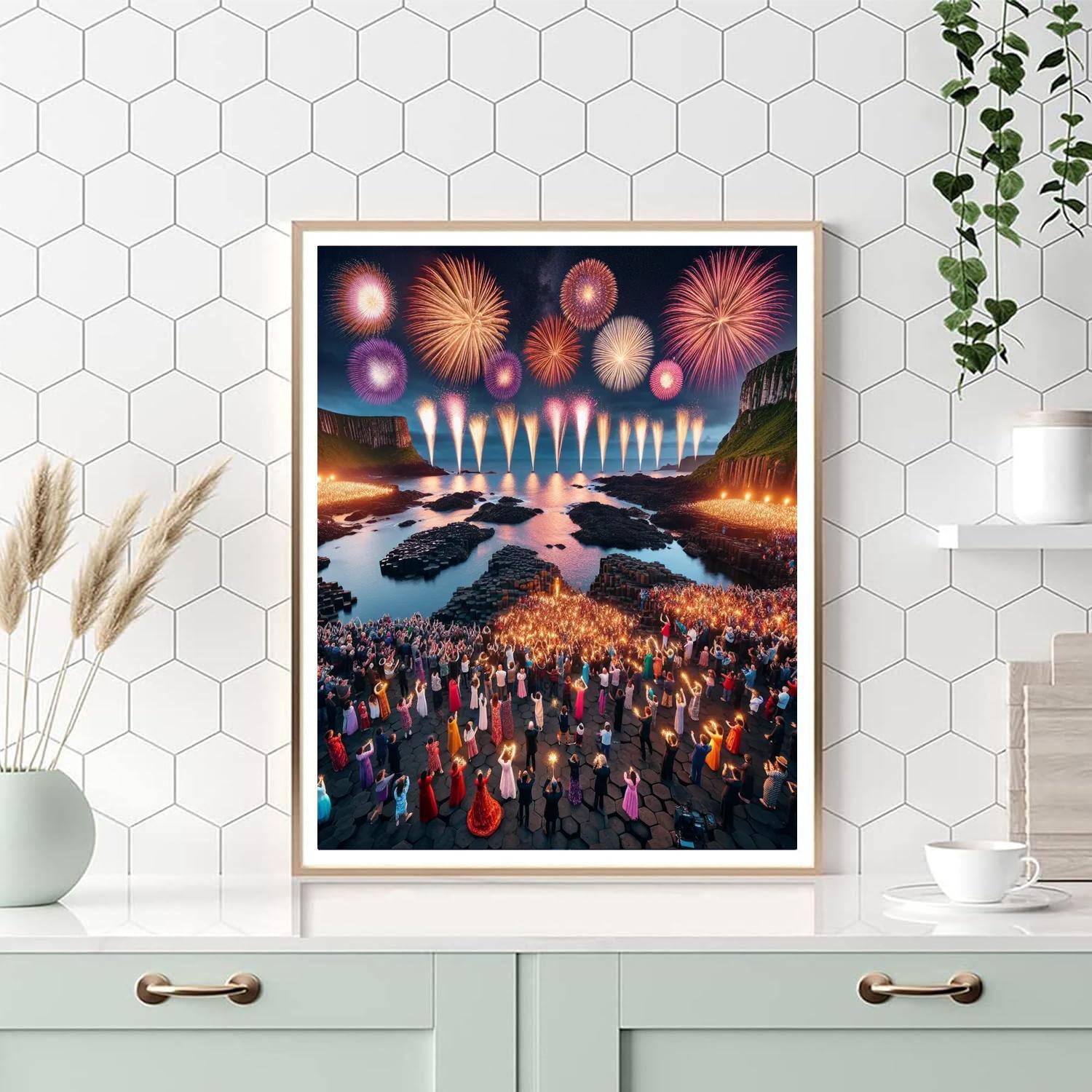 Giant's Causeway International Musical Fireworks Festival Number Painting