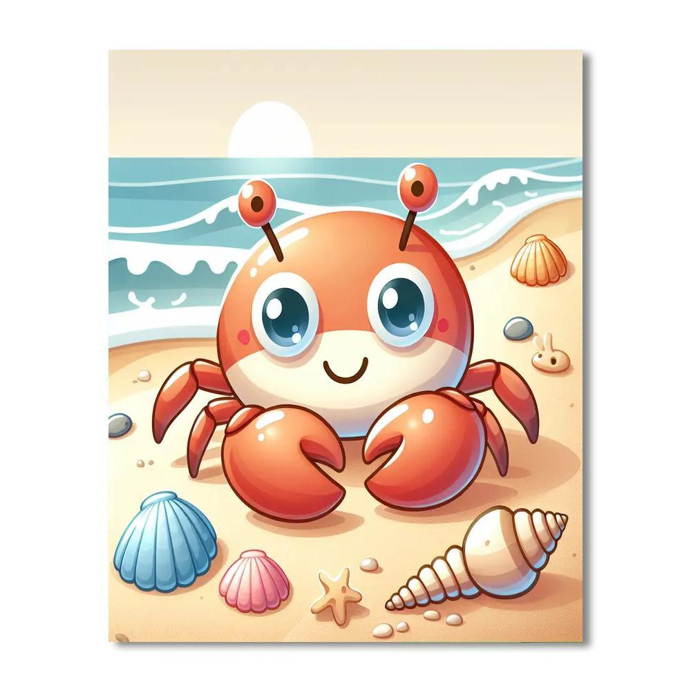Curious Crab's Coastal Crawl Paint By Number