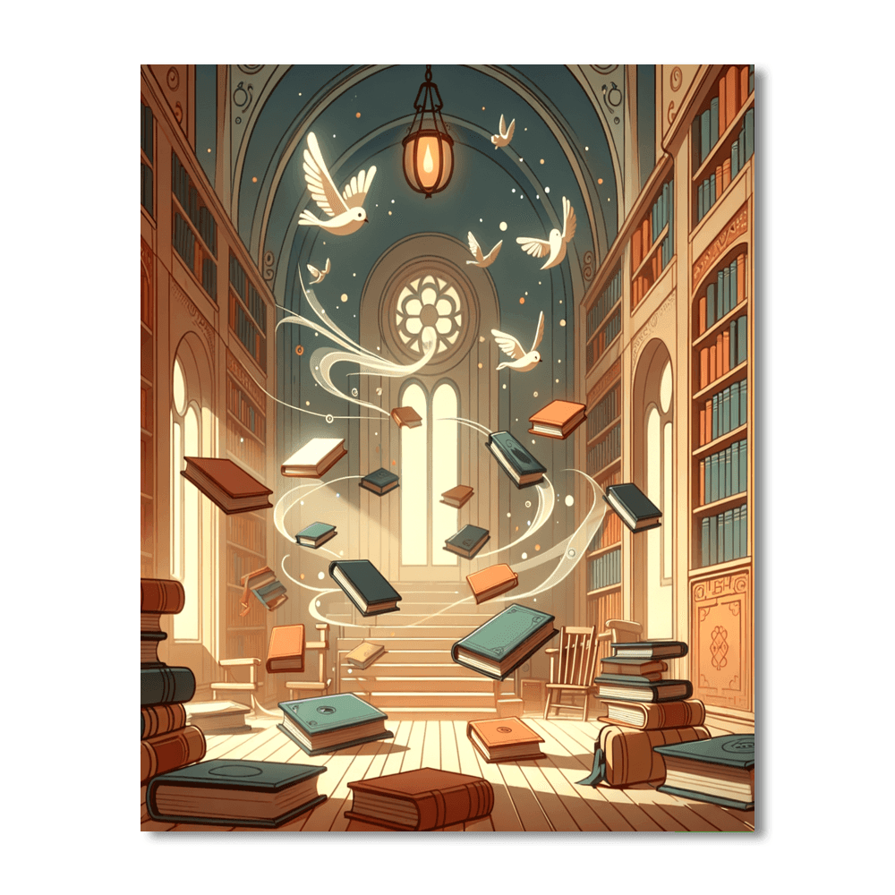 Magical Library Tales Painting By Numbers Kit
