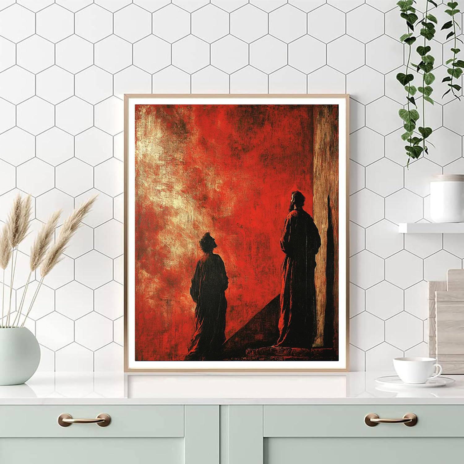 Caravaggio Inspired Textures Of Emotion  Number Painting