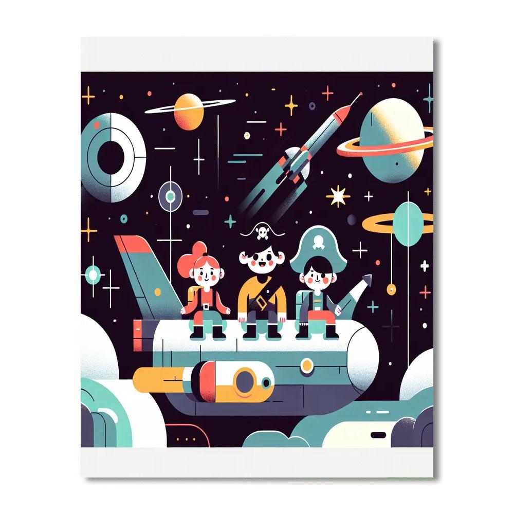 Space Pirate Adventures Paint By Color