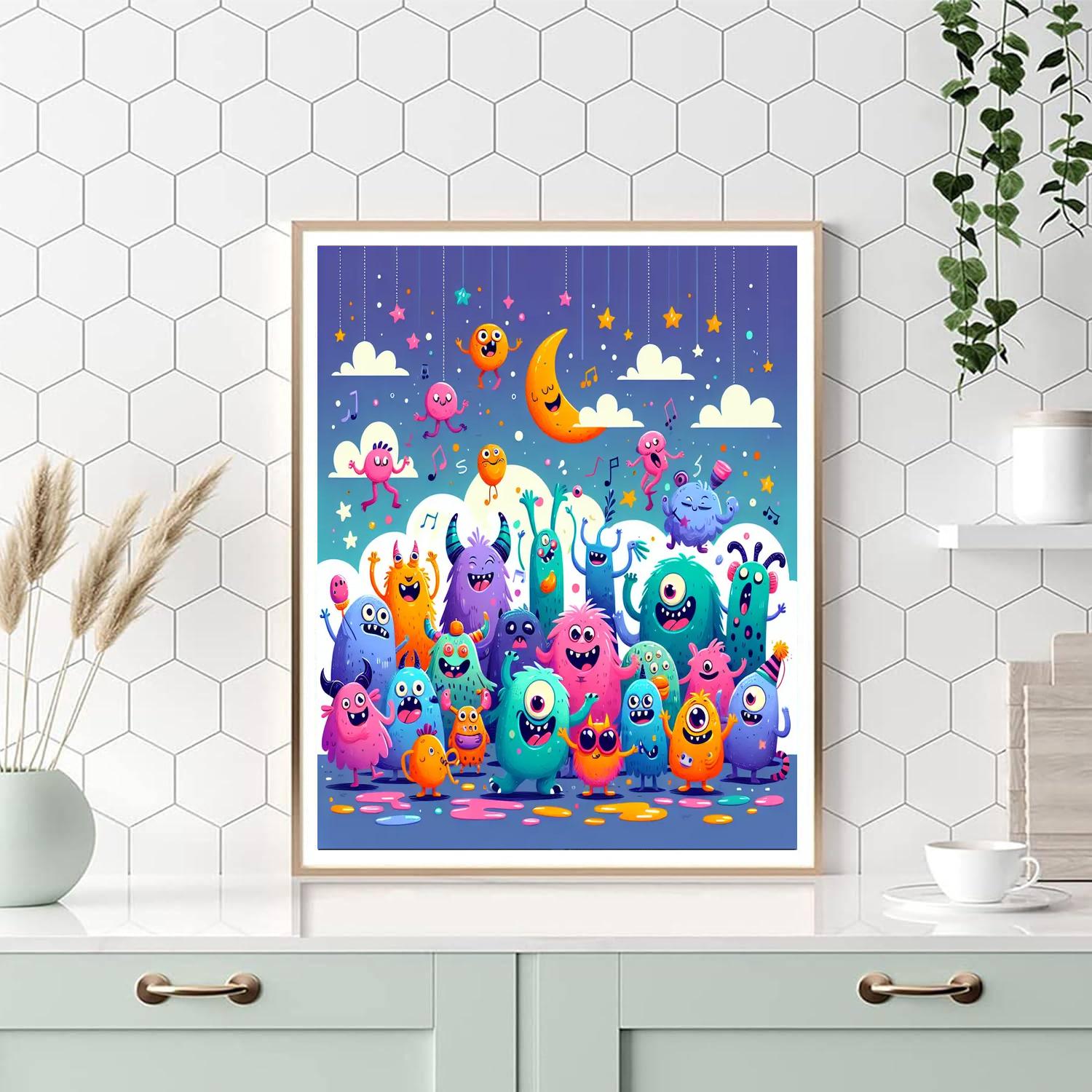 Monster Mashup Painting Number Kit