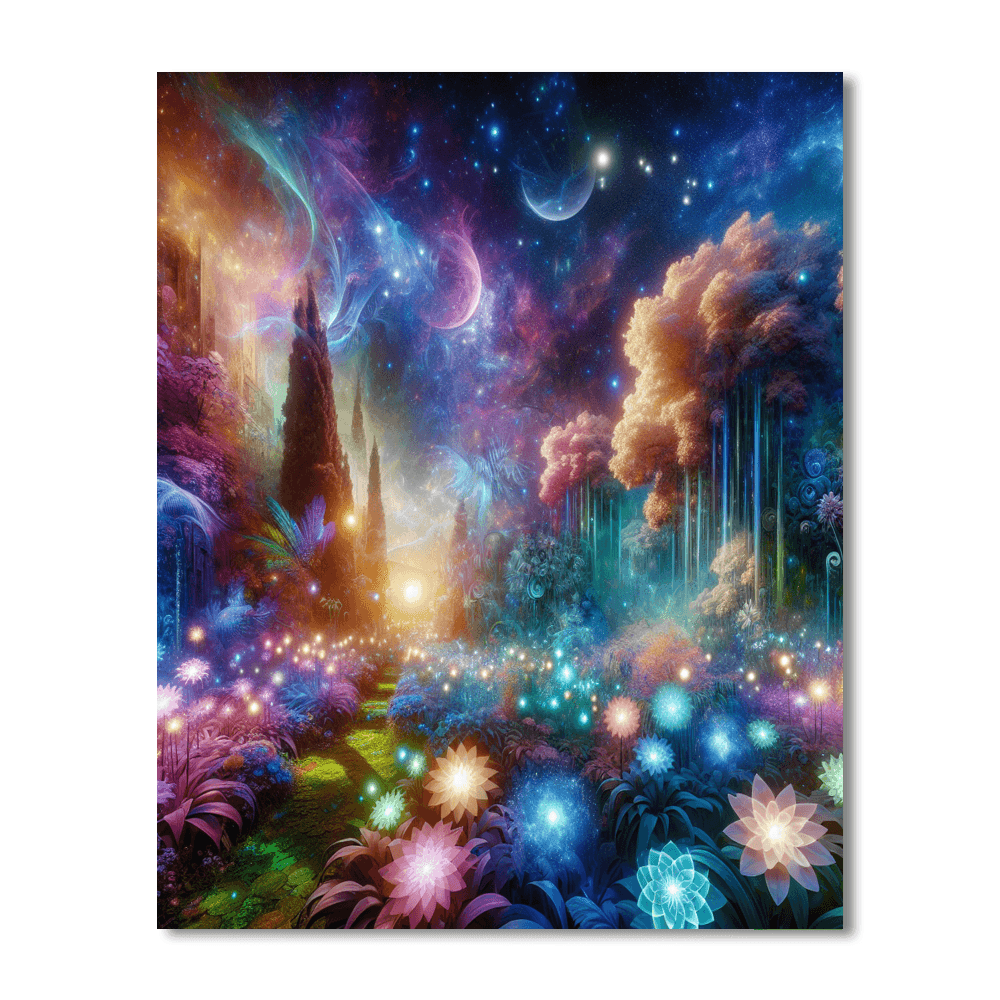 Cosmic Garden Whimsy Number Painting