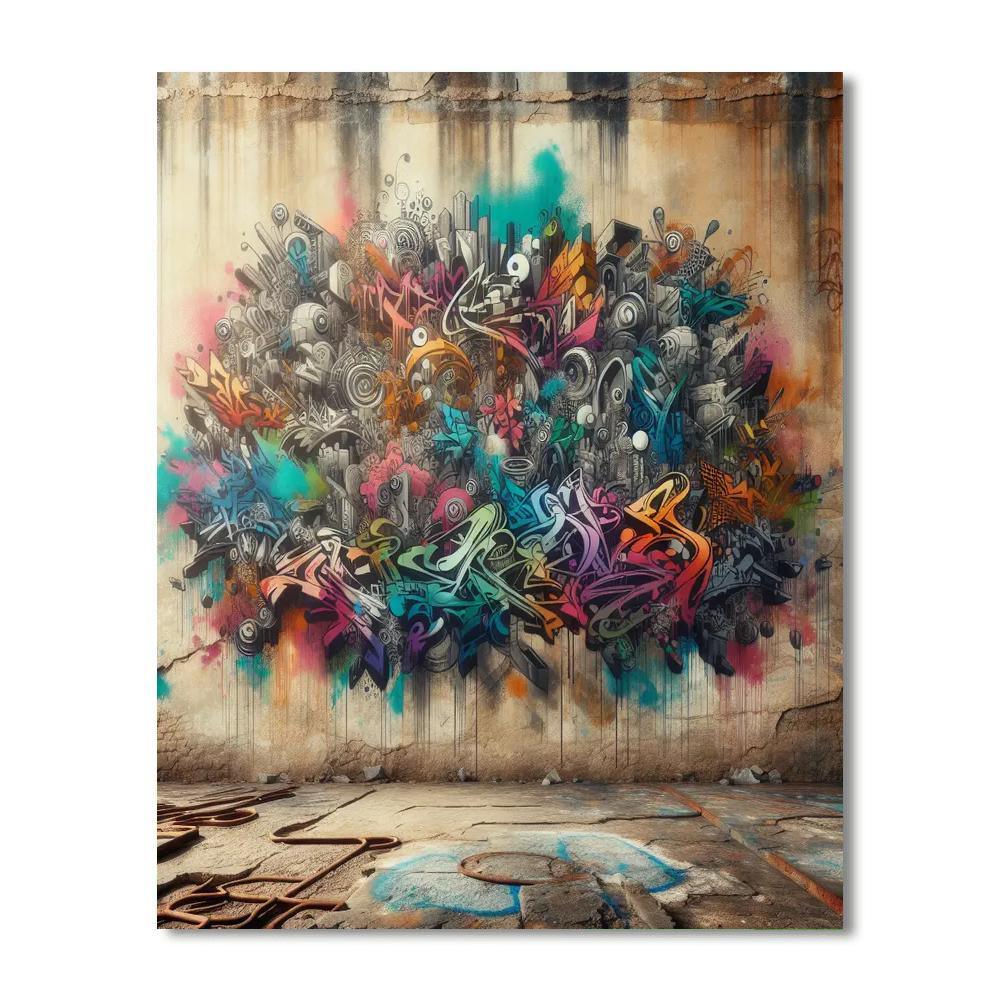 Urban Graffiti Masterpiece Painting Number Kit