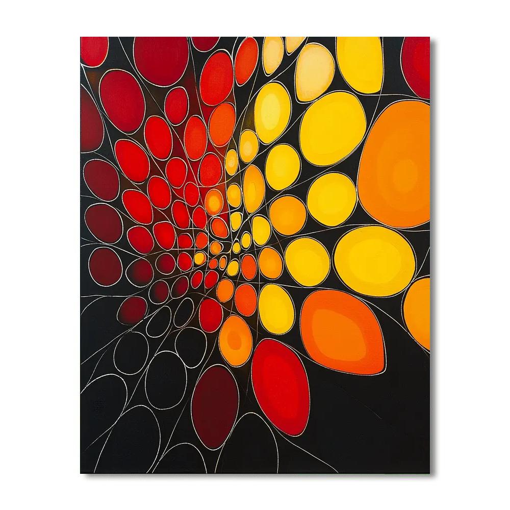 Yayoi Kusama Inspired Infinite Connection  DIY Paint By Numbers