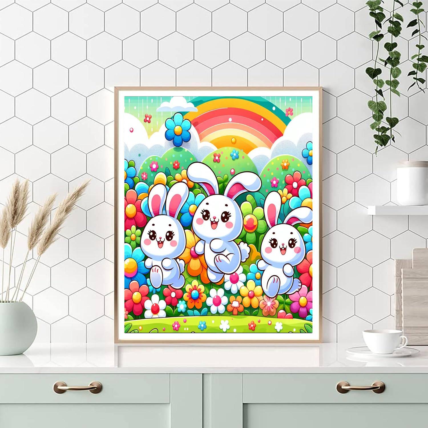 Bouncing Bunny Hop Paint By Number