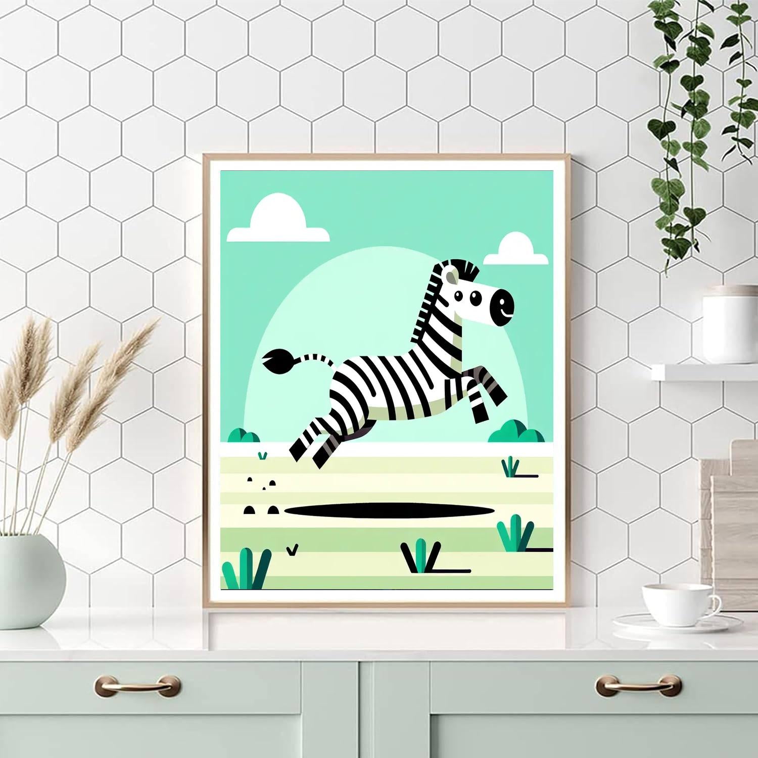 Zippy Zebra's Zigzag Painting Number Kit