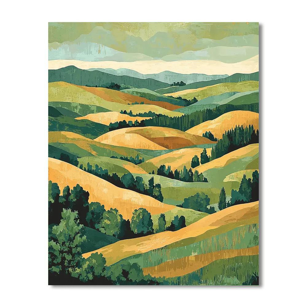 Nandalal Bose Inspired Melody Of The Hills  Paint By Numbers