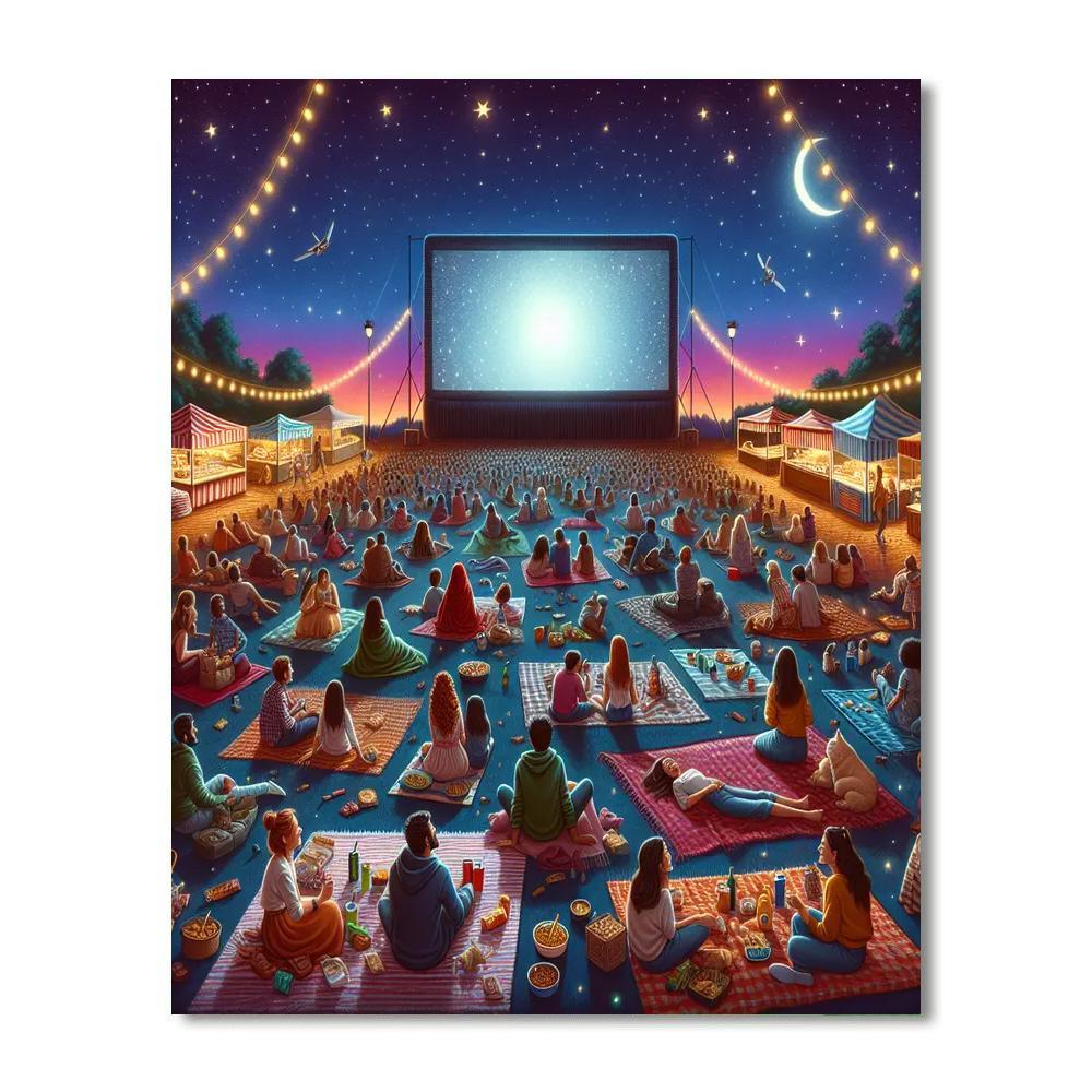 Oudoor Film Festival Number Painting