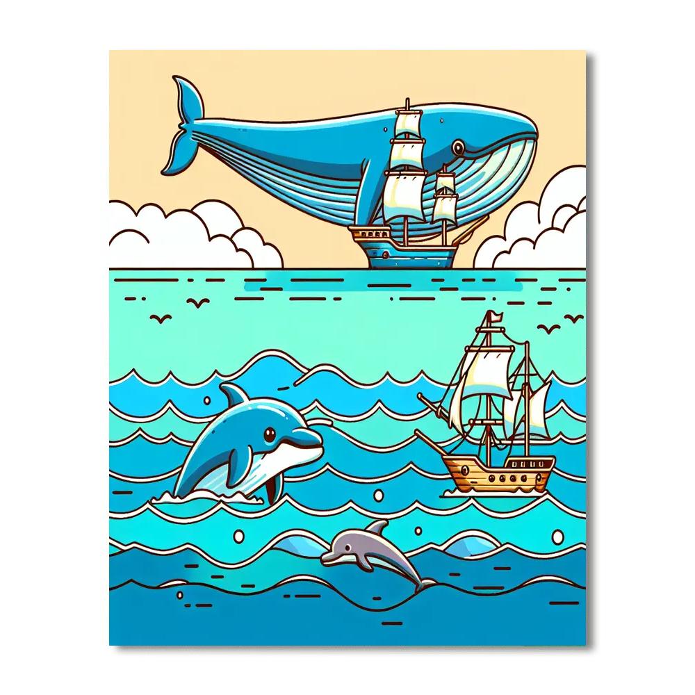 Wild Ocean Adventure Number Painting