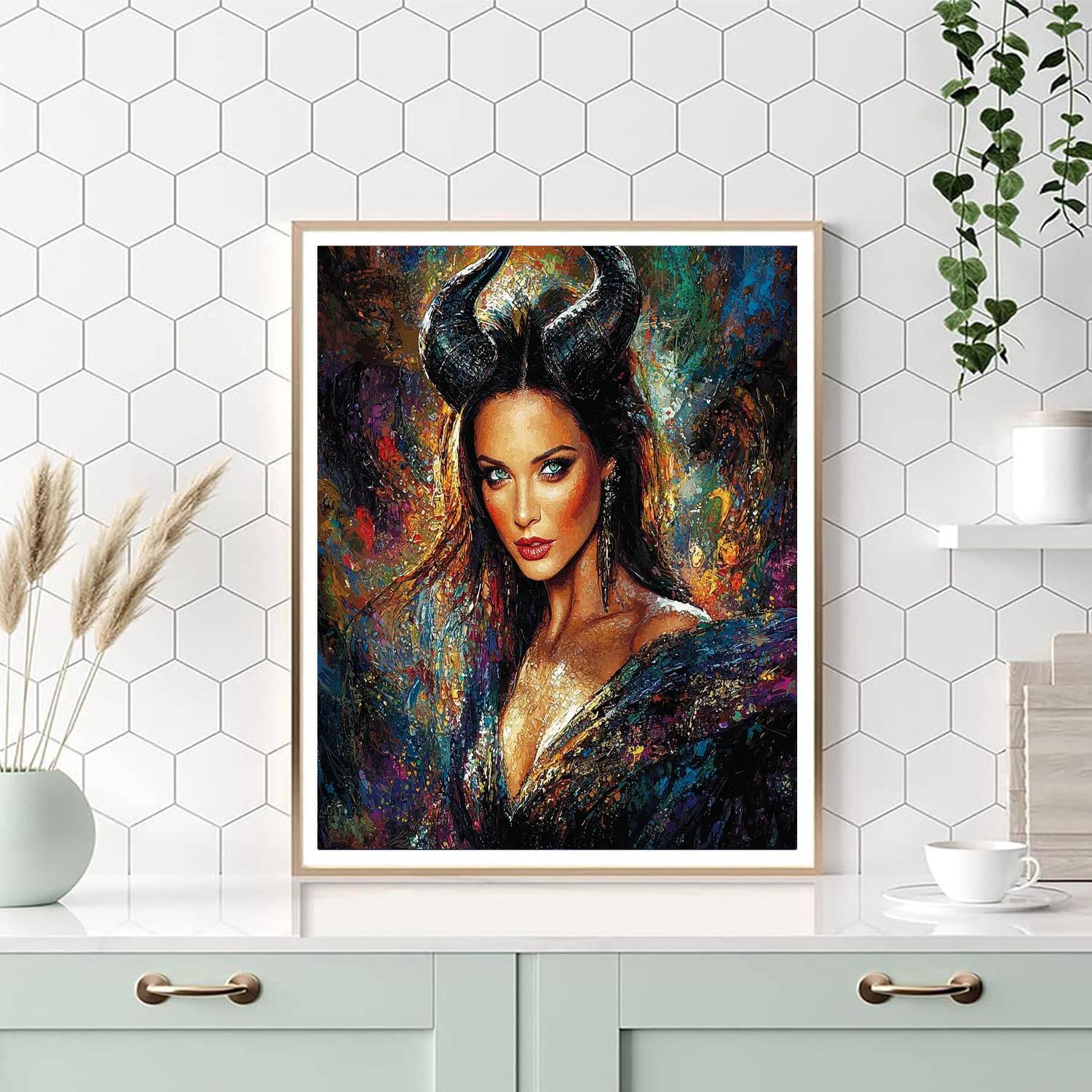 Angelina Jolie: The Resilient Heart Of Maleficent Numbered Painting Kits