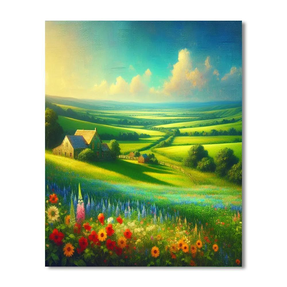 Charming Farmhouse Charm Painting By Numbers Kit