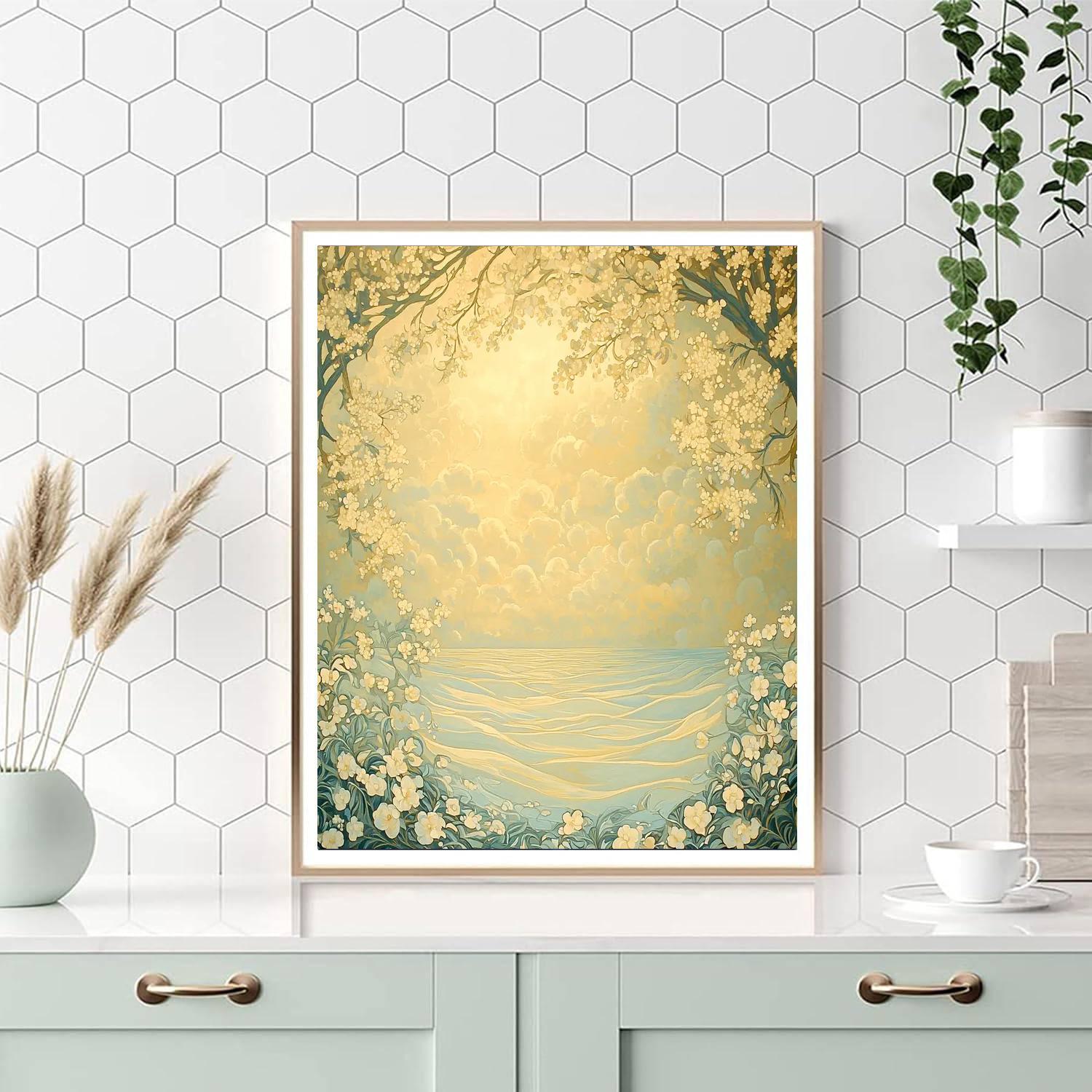 Alphonse Mucha Inspired Whispering Fields Of Tranquility  Paint By Number