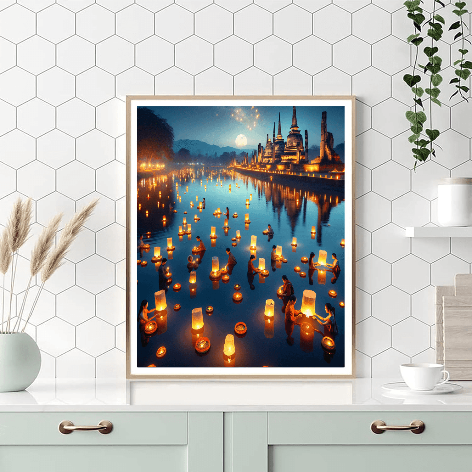 Loi Krathong - Sukhothai, Thailand Painting By Numbers Kit