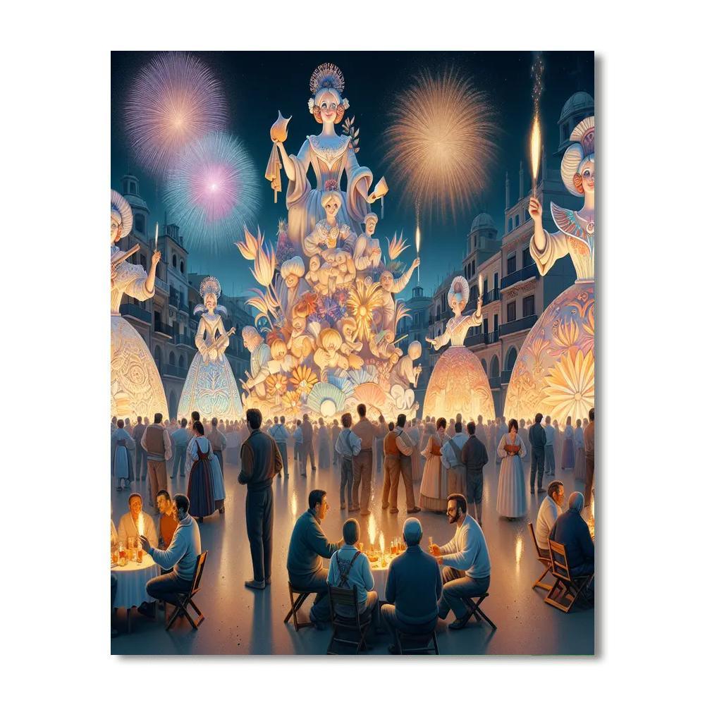 Valencia Fallas Paint By Color