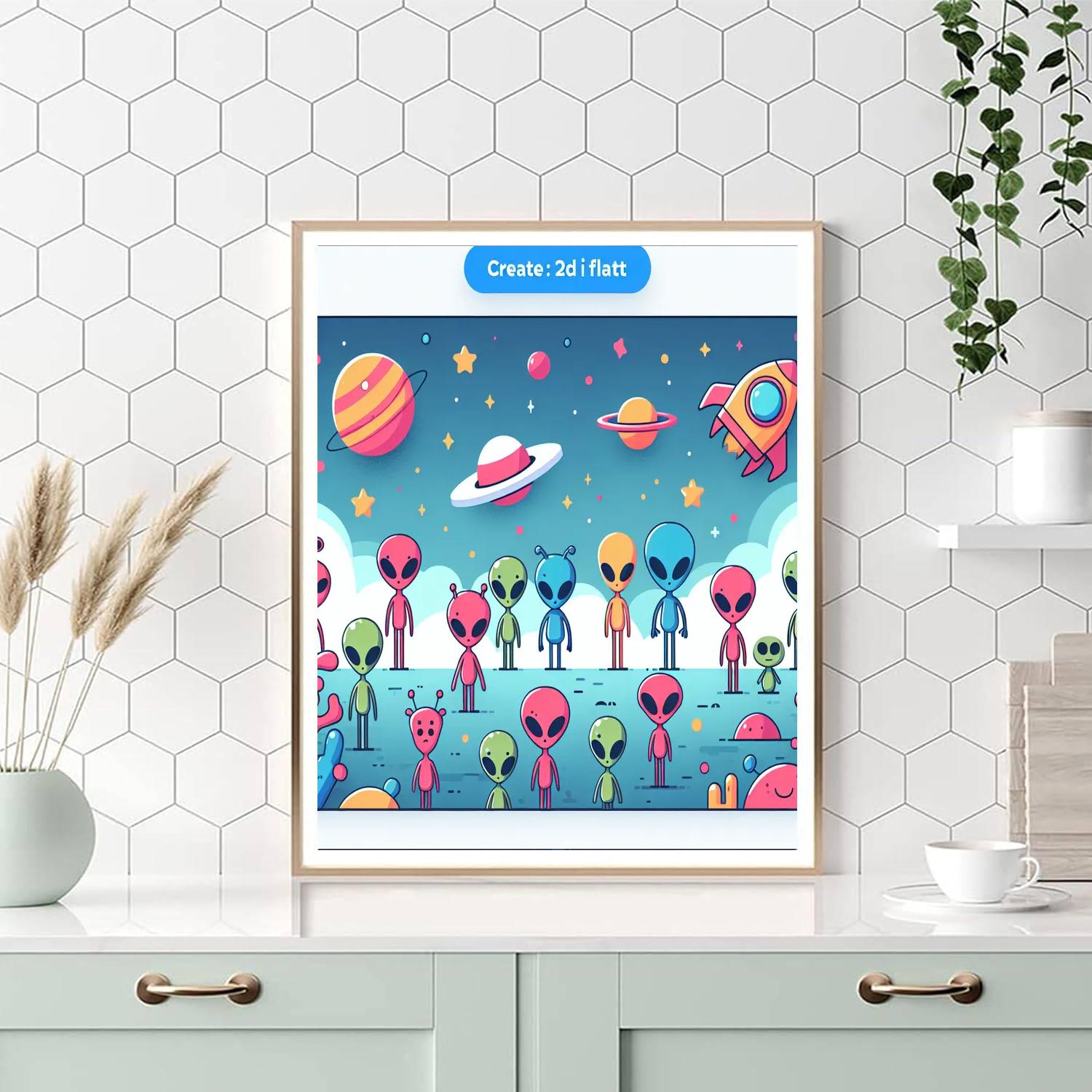 Alien Planet Numbered Painting Kits