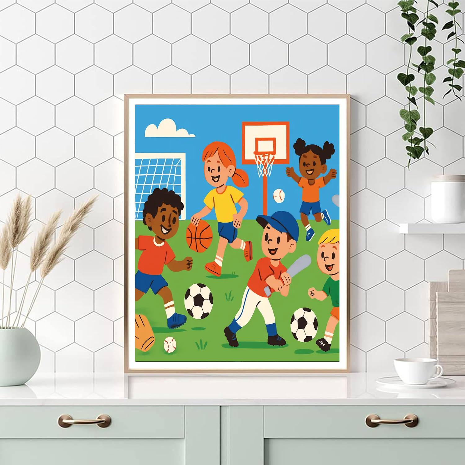 Dynamic Sports Team Numbered Painting Kits