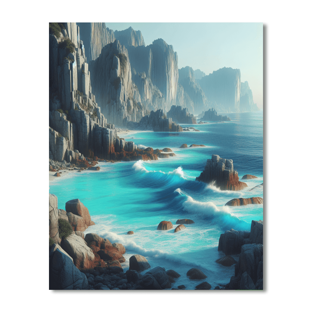 Harmonious Coastal Haven Number Painting