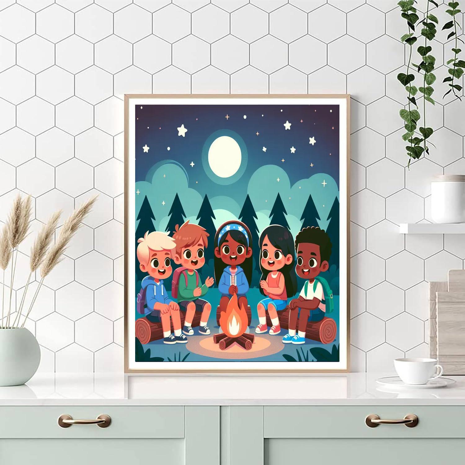 Starlit Campfire Tales Paint By Numbers Kits