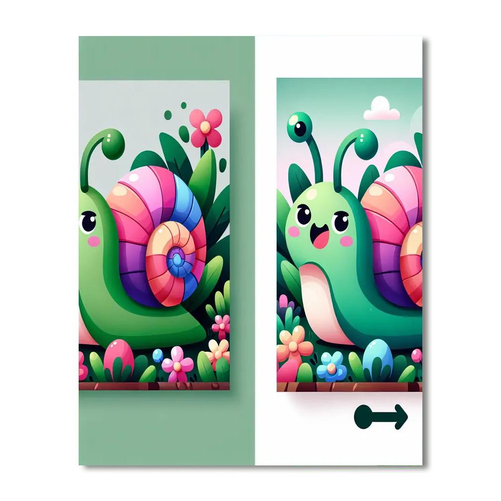 Friendly Snail Painting By Numbers Kit