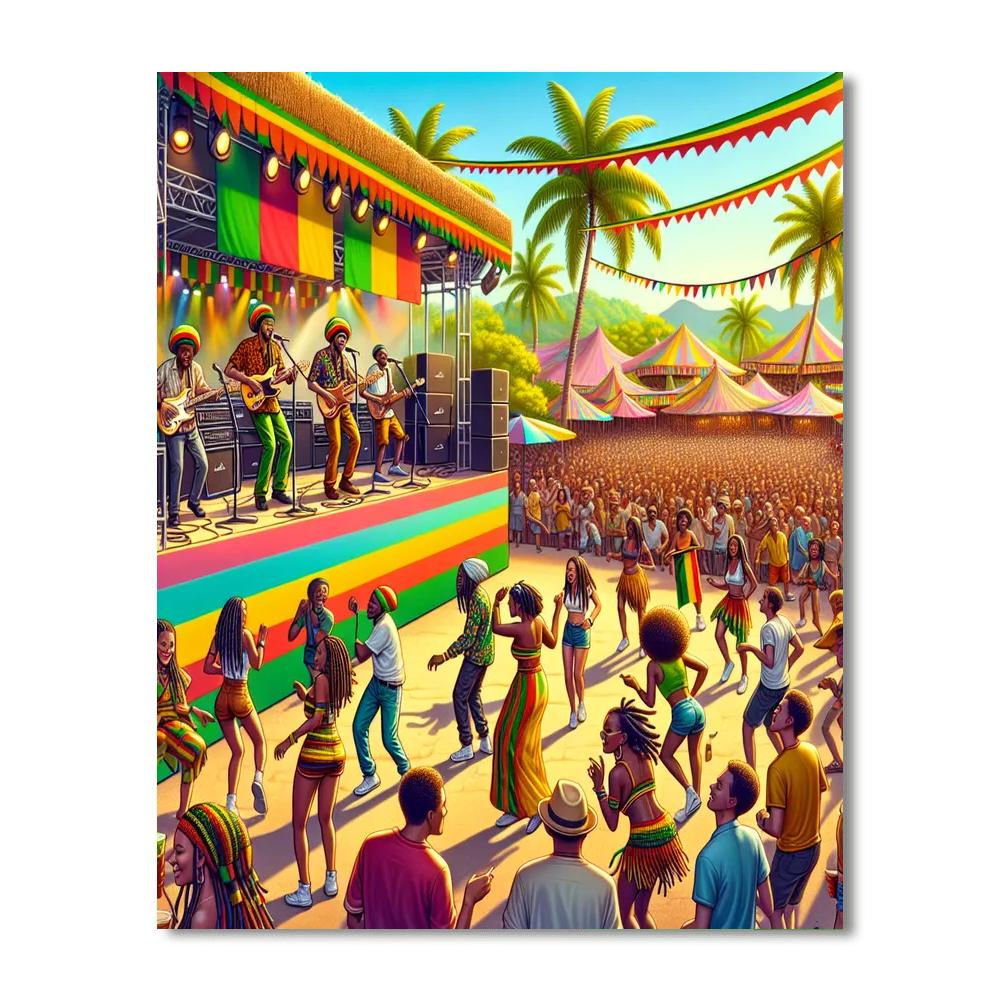 Kingston Reggae Fest Number Painting