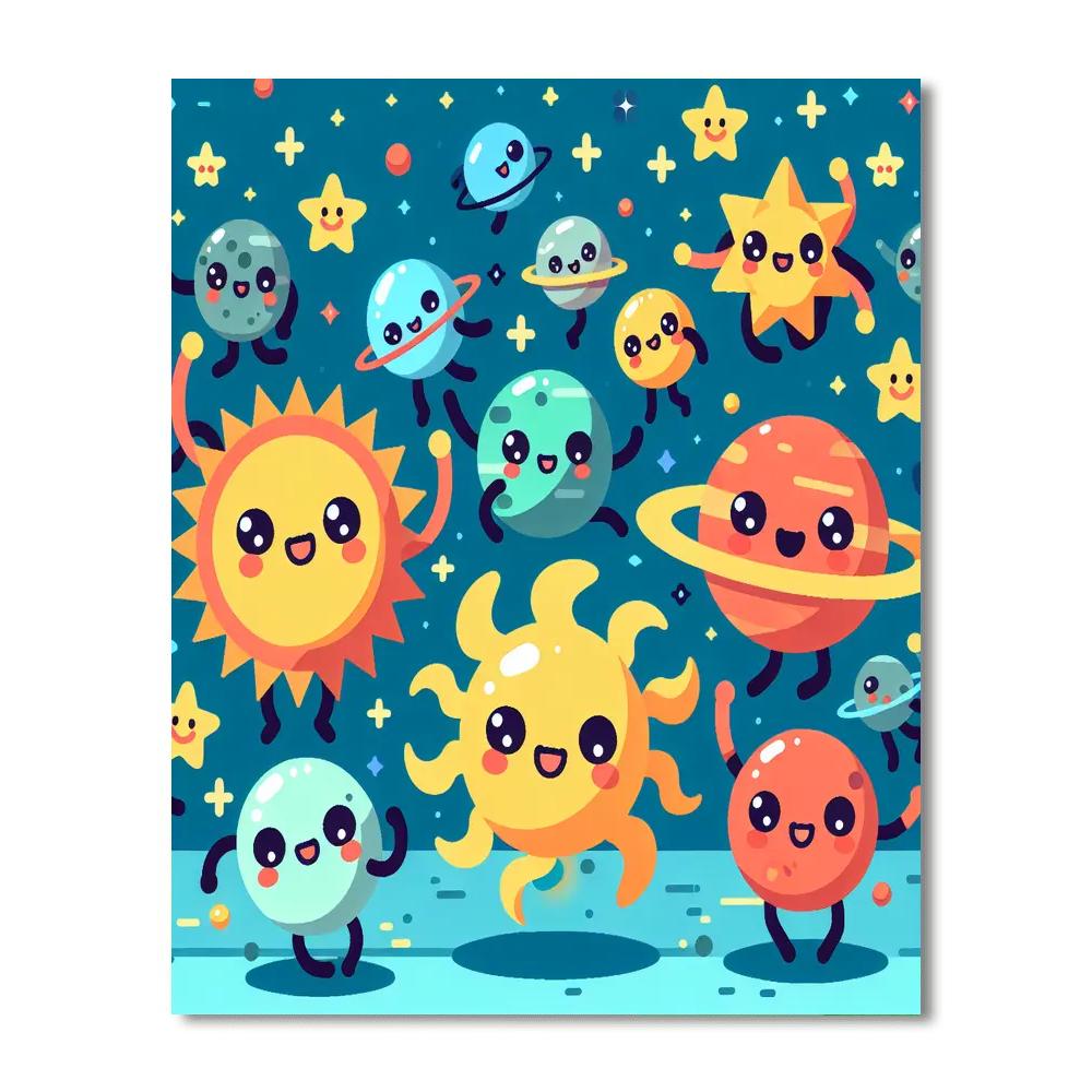 Sunshine In Space Paint By Numbers Art