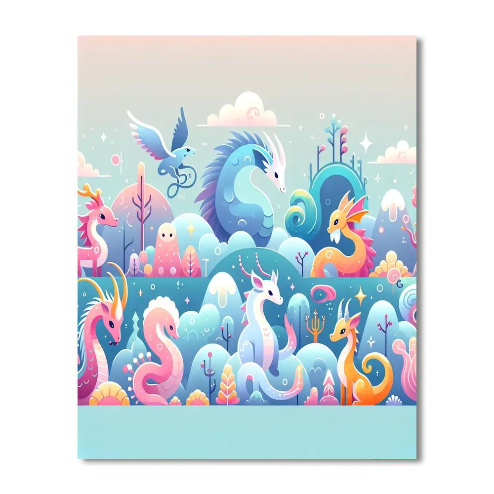 Marvelous Mythical Menagerie Paint By Numbers Art