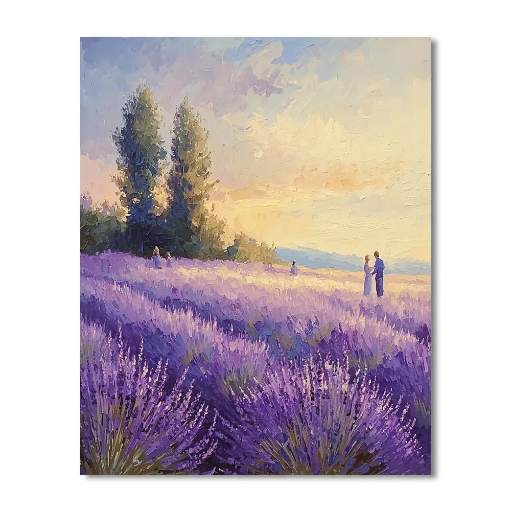 Lavender Hues Of Love Number Painting