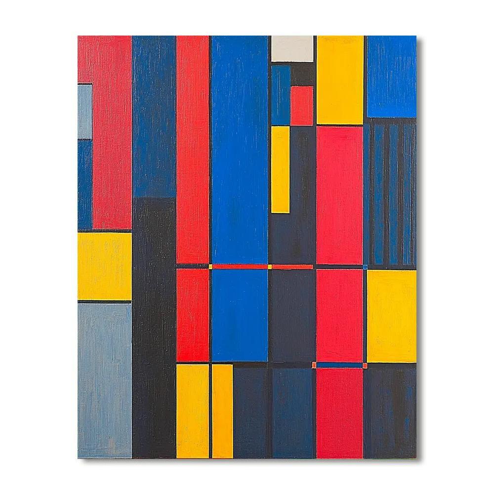 Piet Mondrian Inspired Urban Patterns  Number Painting
