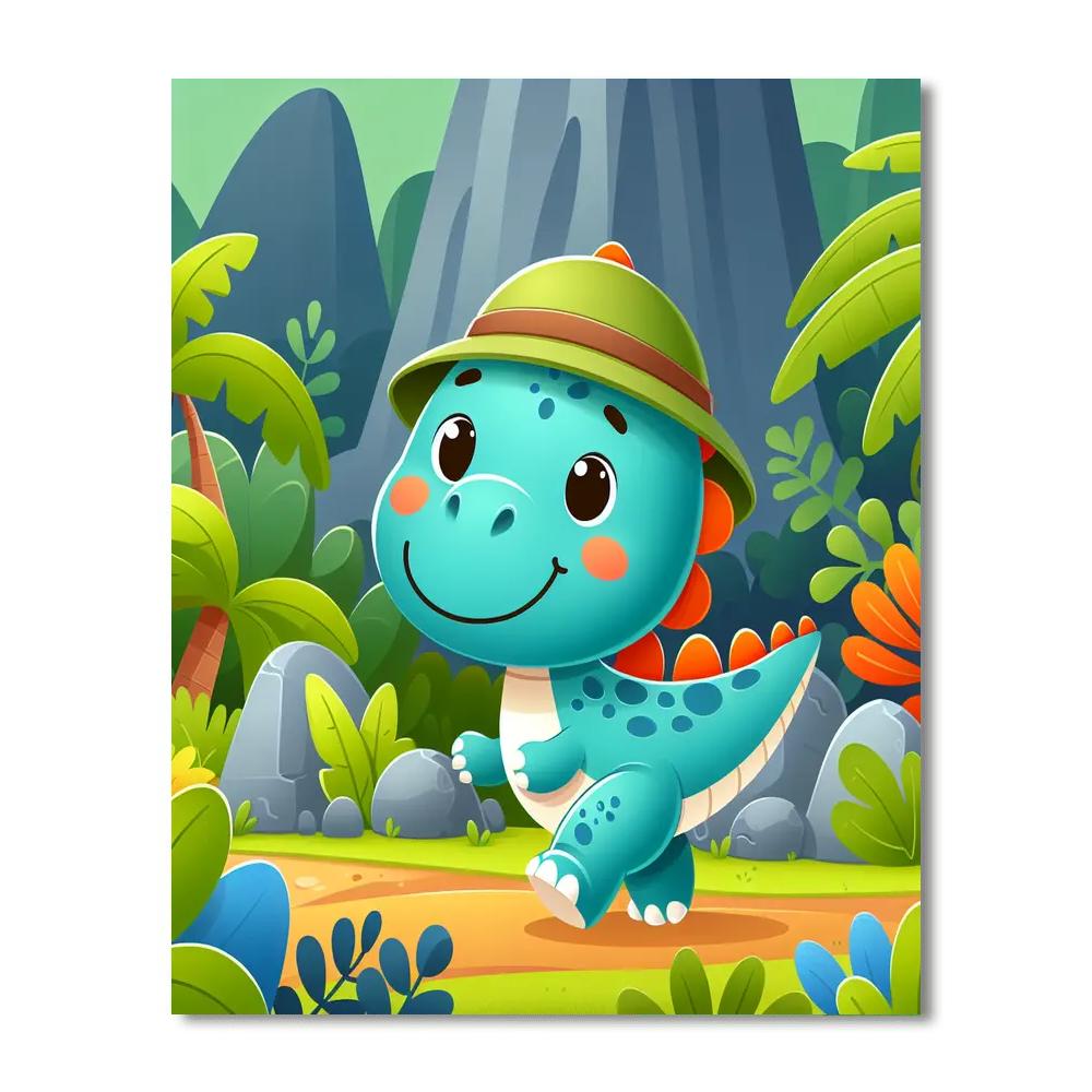 Curious Dino Explorer Numbered Painting Kits