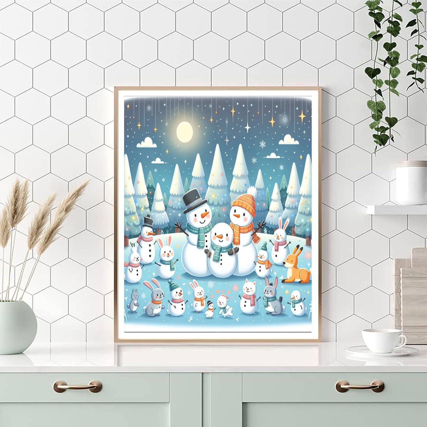 Snowy Wonderland Painting Number Kit
