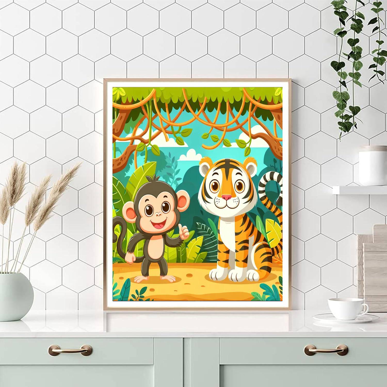 Fantastic Jungle Journey Paint By Numbers Art