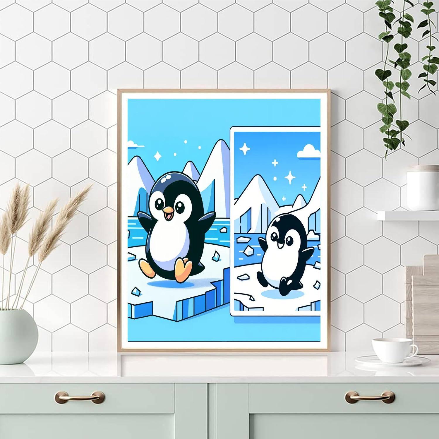Penguin's Icy Expedition Paint By Color
