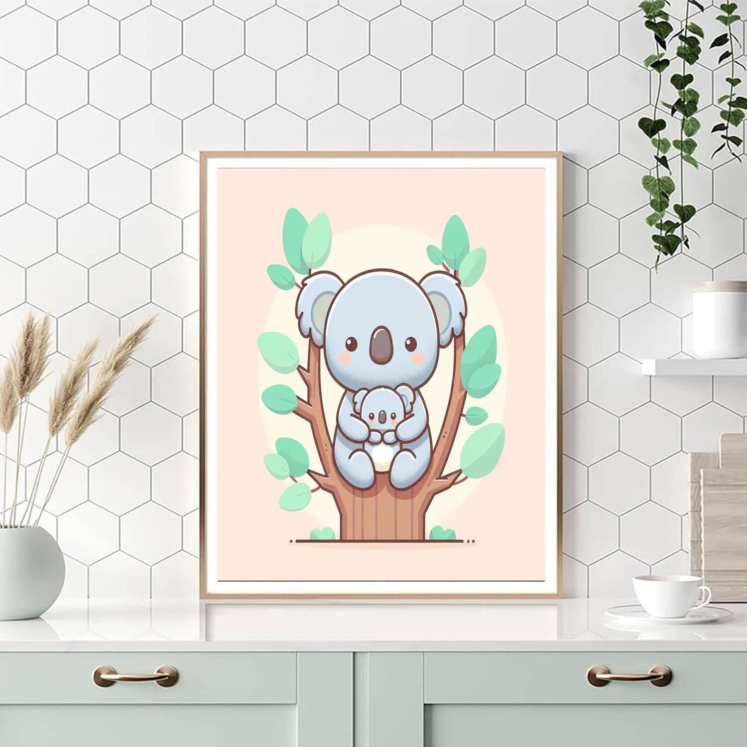 Caring Koala Hug Paint By Numbers Art