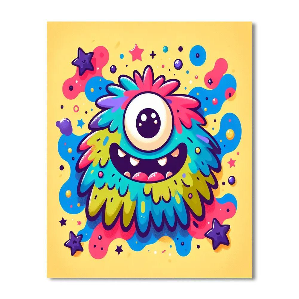 Funky Monster Painting By Numbers Kit