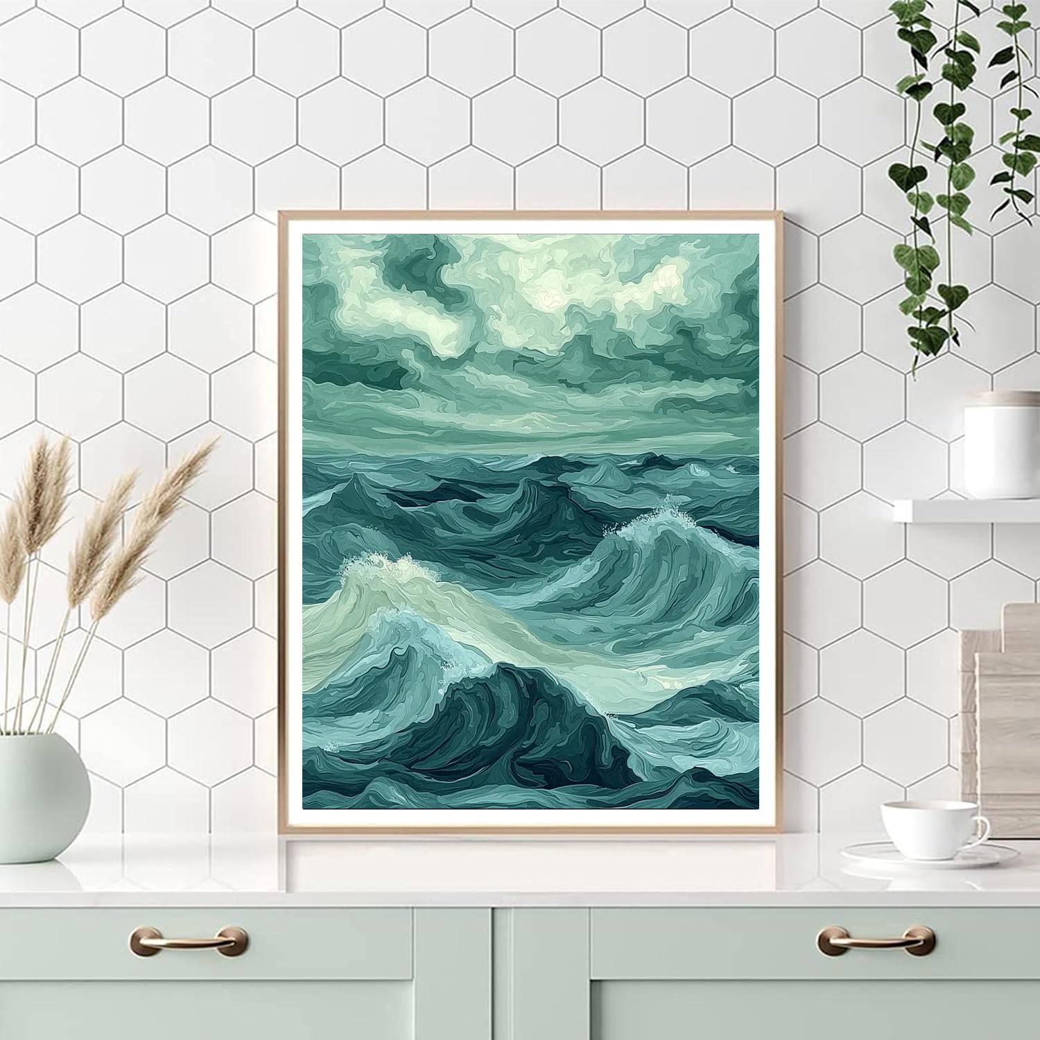 Leonardo Da Vinci Inspired A Symphony Of Waves  Paint By Number
