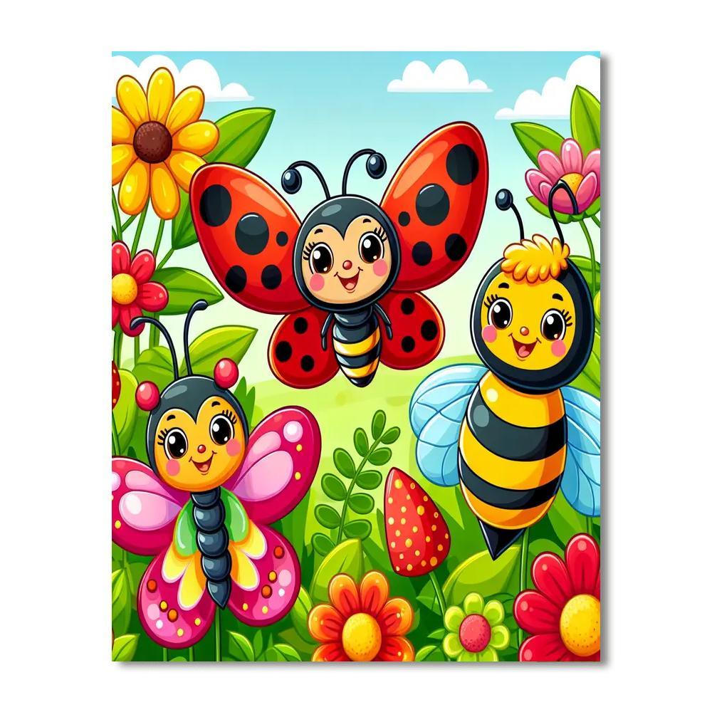Happy Little Bugs Numbered Painting Kits