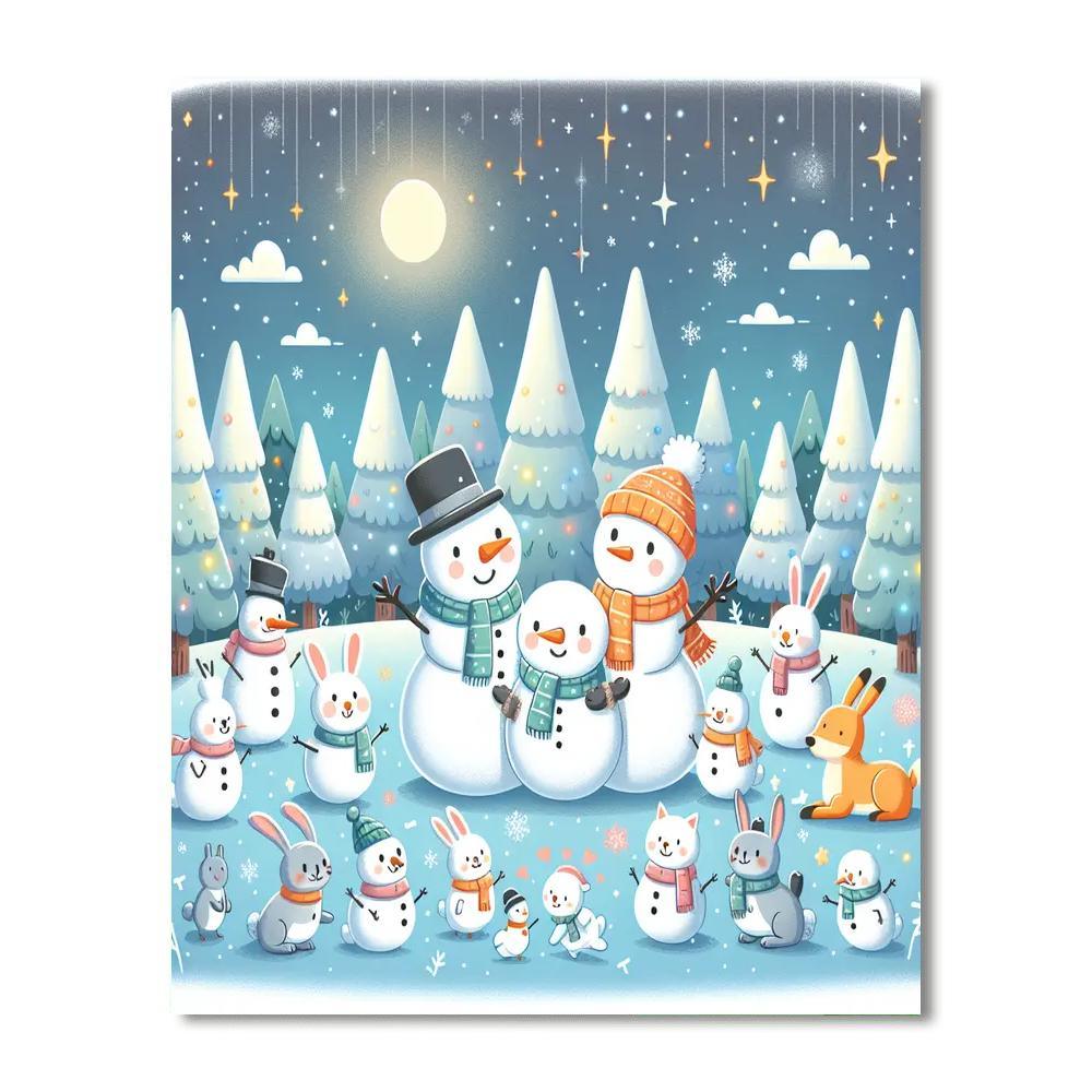 Snowy Wonderland Painting Number Kit