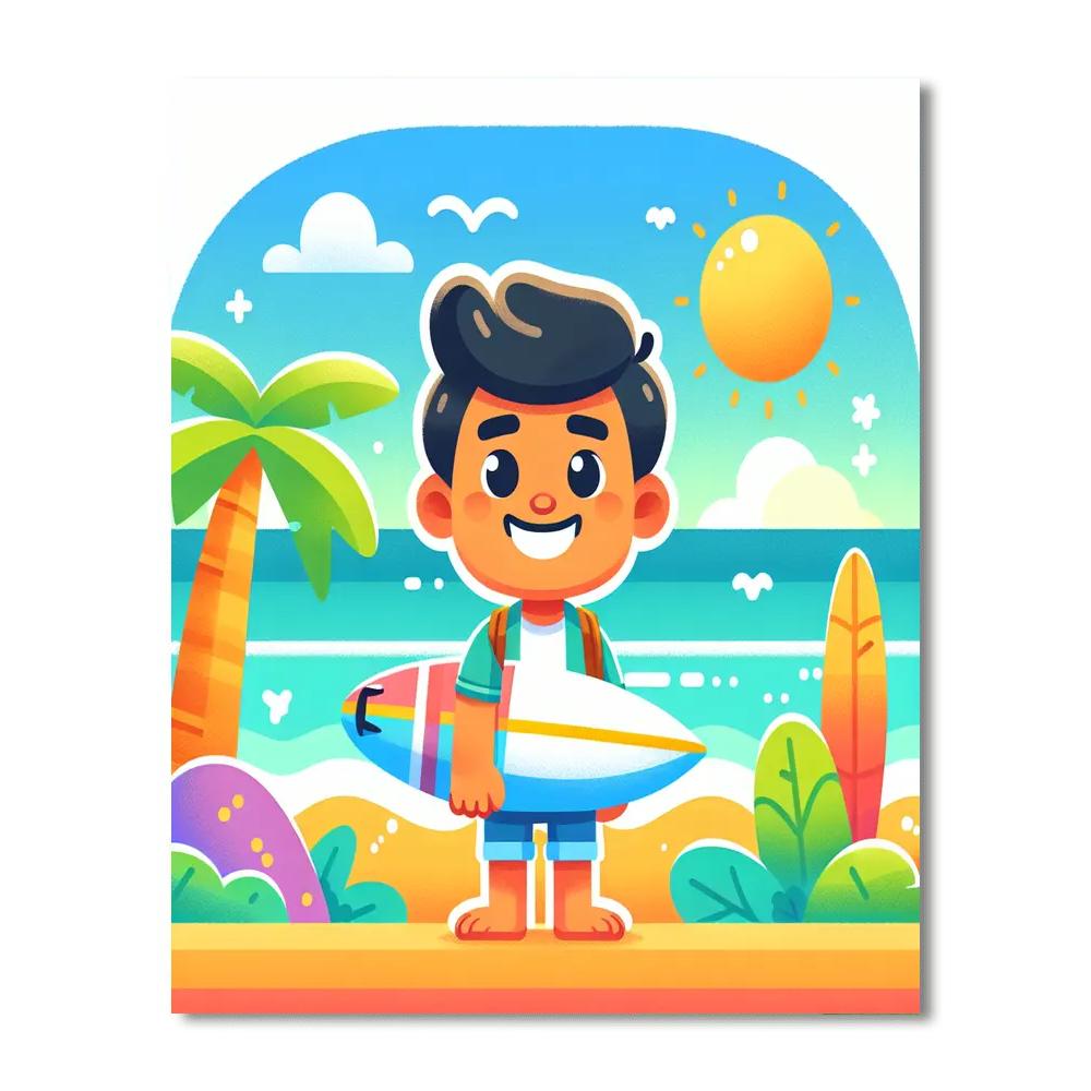 Tropical Adventure Quest Painting Number Kit